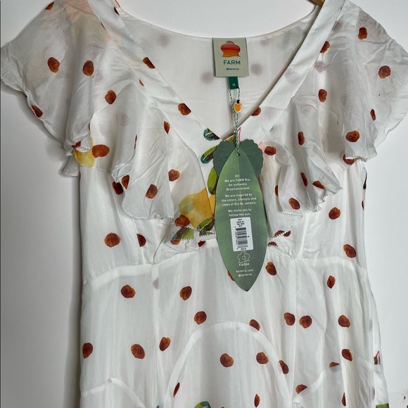 NEW Farm Rio Mixed Picnic Cashew Dot Maxi Dress, Medium M - Picture 4 of 10